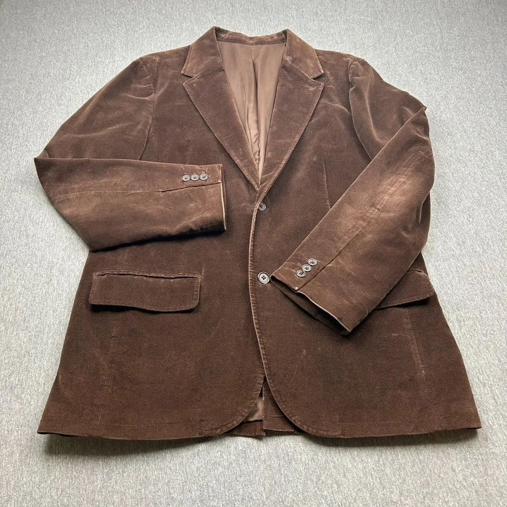 Gap Unstructured Two Button Blazer Mens Large Brown Sport Coat Fall Wedding